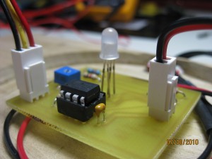 PCB for Nursery Temp Monitor (angle view) PCB for Nursery Temp Monitor