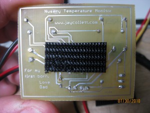 Bottom of Nursery Room Temp Monitor PCB Bottom of Nursery Room Temp Monitor PCB